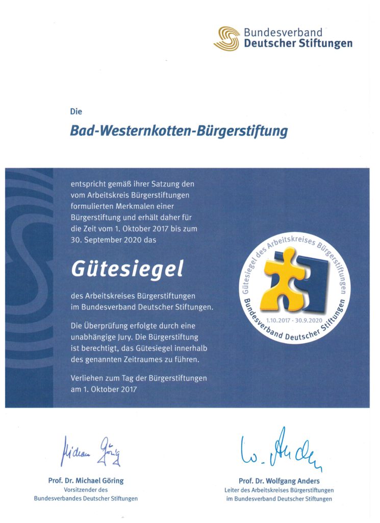 Gütesiegel Stiftung